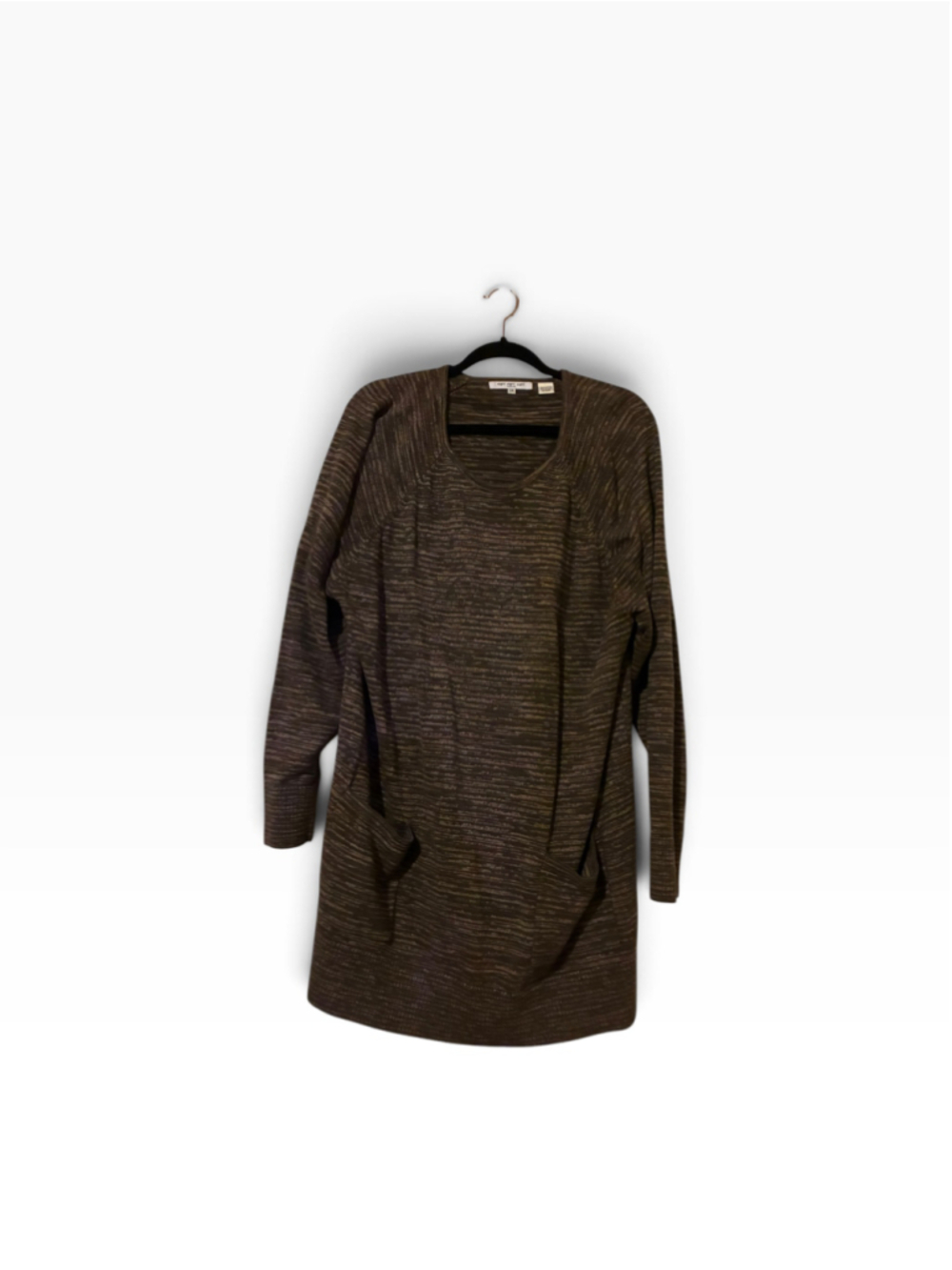Women's eight eight eight Long Sleeve Dress 2X Brown Green - Picture 2 of 5